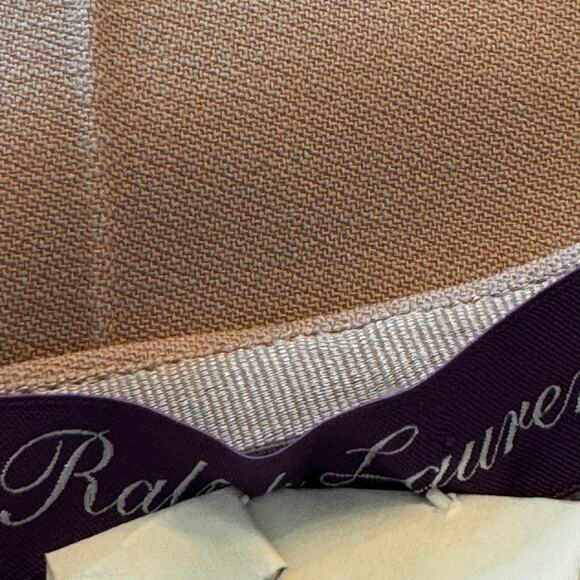 Ralph Lauren Purple Label Wool Crepe Stretch Flat Front Pants Pink Women's 8 - Picture 5 of 13